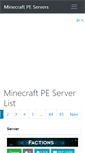 Mobile Screenshot of minecraftpocket-servers.com