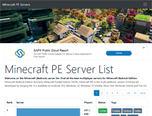 Tablet Screenshot of minecraftpocket-servers.com